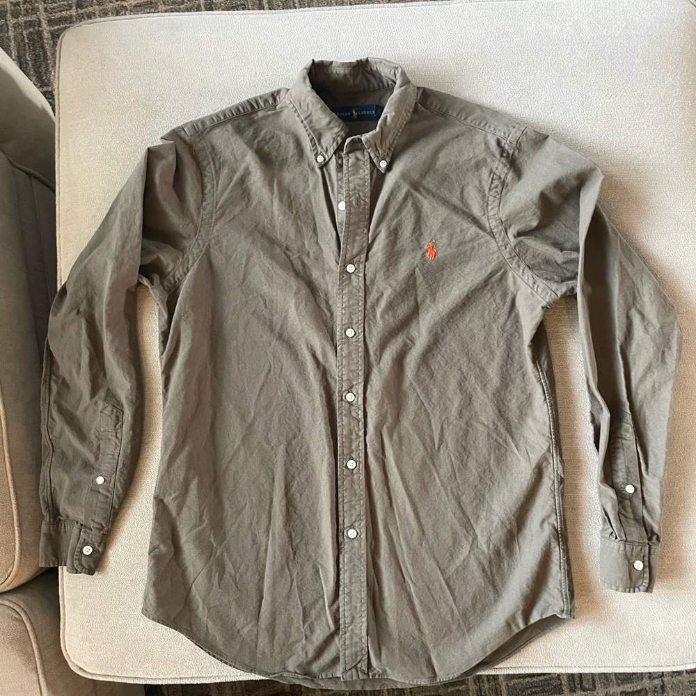 Men’s Ralph Lauren Olive Green Button Down Shirt